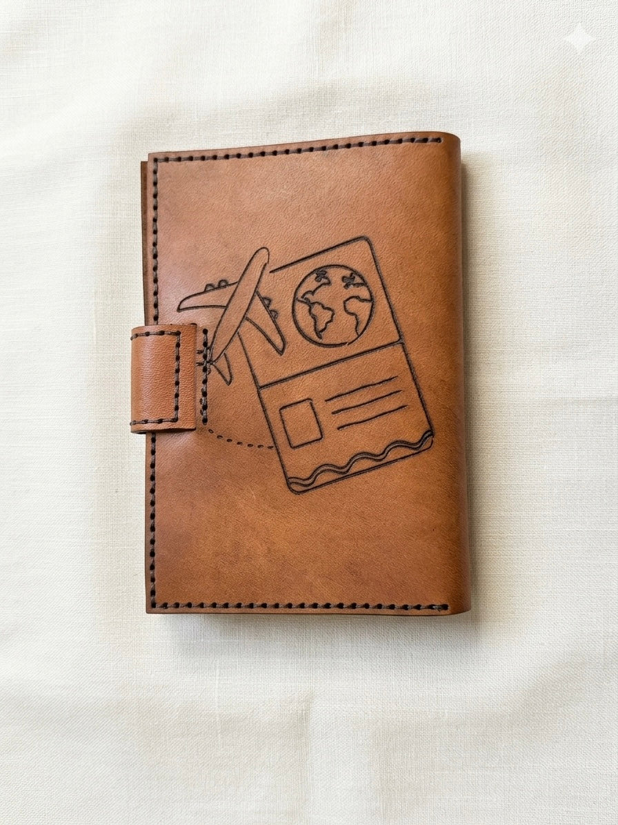HANDCRAFTED LEATHER
PASSPORT COVER