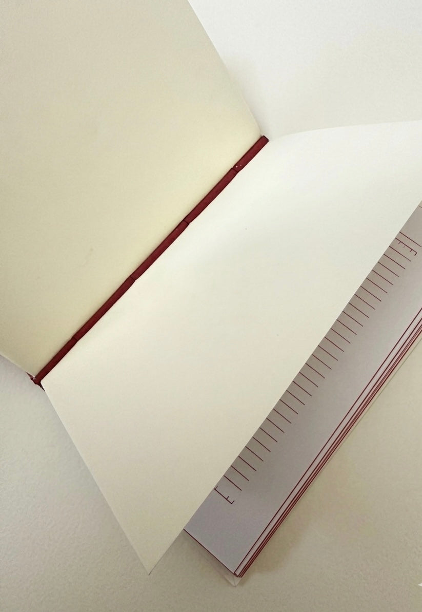Long stitch bookbinding _ leather cover journal